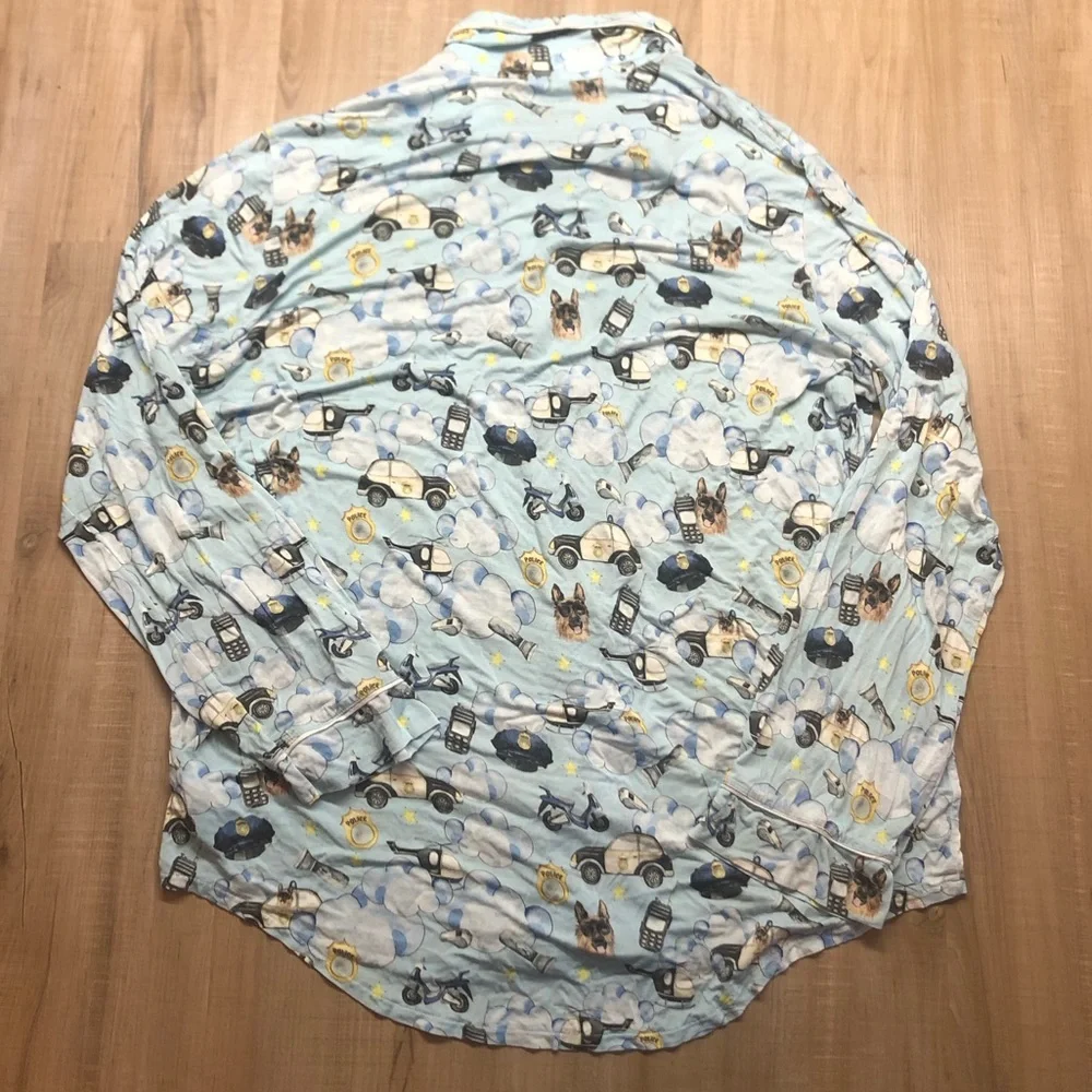 Posh Peanut Police Print Adult Pajamas - Picture 4 of 9